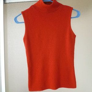 Mingle Red Turtleneck Sweater Vest Size Small